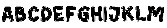 Rainbow Dots Font UPPERCASE