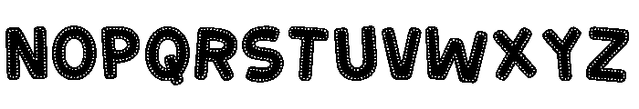 Rainbow Dots Font UPPERCASE