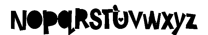 Rainbow Kisses CF Font LOWERCASE