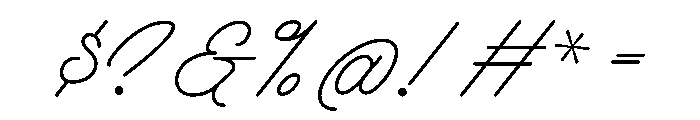 Rainbow Monoline Font OTHER CHARS