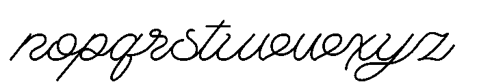 Rainbow Monoline Font LOWERCASE