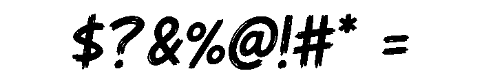 Rainbow Scribble Font OTHER CHARS