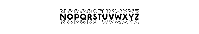 Rainbow Stacked Outline Font UPPERCASE