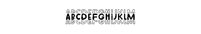 Rainbow Stacked Outline FONT