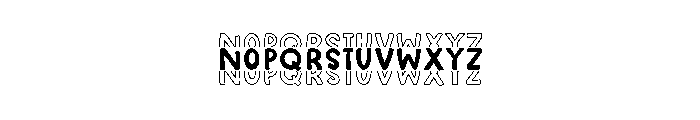 Rainbow Stacked Outline Font LOWERCASE