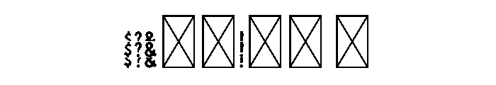 Rainbow Stacked Triple Font OTHER CHARS