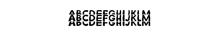Rainbow Stacked Triple Font UPPERCASE