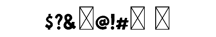 Rainbow Stacked Font OTHER CHARS