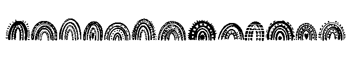 Rainbow doodle FONT