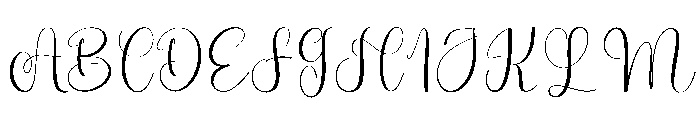 Rainday January Font UPPERCASE
