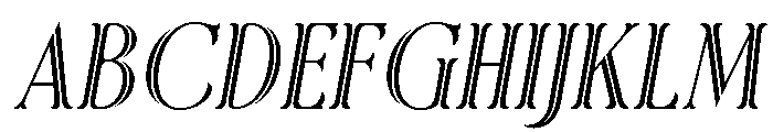 Rainhalf-Italic Font UPPERCASE