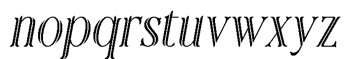 Rainhalf-Italic Font LOWERCASE