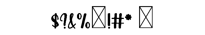 Rainy Beautiful Font OTHER CHARS