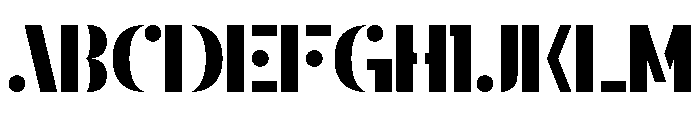 Raised Stencil Font UPPERCASE