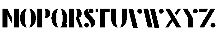Raised Stencil Font UPPERCASE
