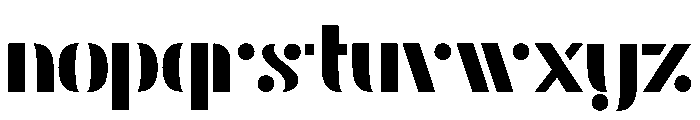 Raised Stencil Font LOWERCASE
