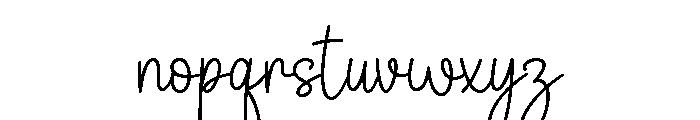Rallysa Font LOWERCASE