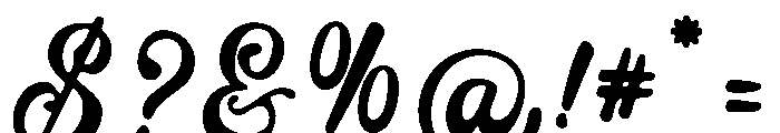 Randel Billineta Regular Font OTHER CHARS