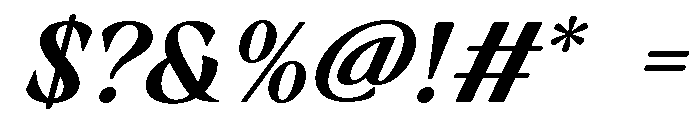 Randeta Olindra Bold Italic Font OTHER CHARS