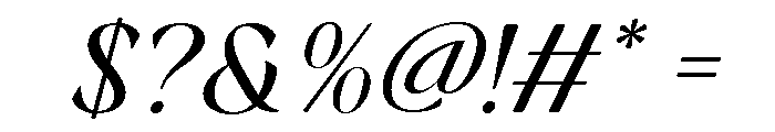 Randeta Olindra Italic Font OTHER CHARS