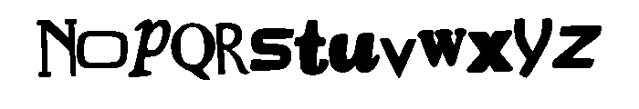 Random Letters By Squee Regular Font UPPERCASE