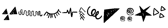 Random line art Font OTHER CHARS