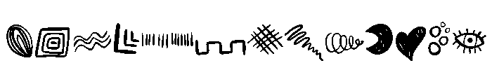 Random line art Font UPPERCASE