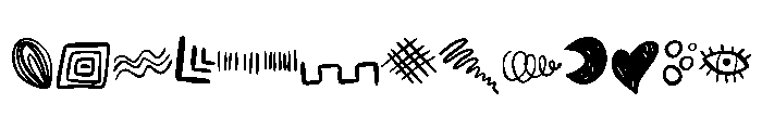 Random line art Font LOWERCASE