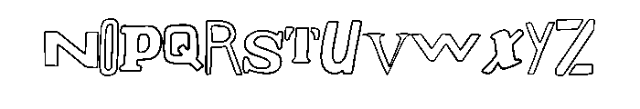 Ransom Outline By Squee Regular Font LOWERCASE