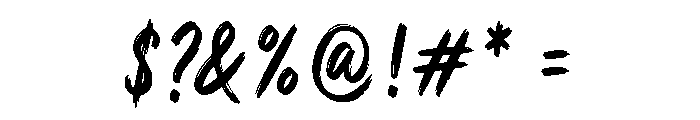 Rapid Ink Font OTHER CHARS