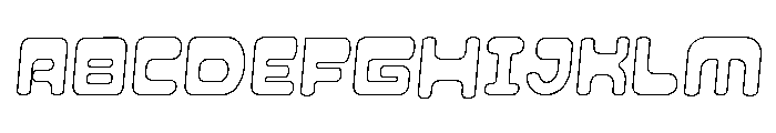 Rapidez Outline Oblique Font UPPERCASE