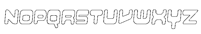 Rapidez Outline Oblique Font LOWERCASE