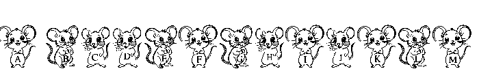 Rat Font UPPERCASE