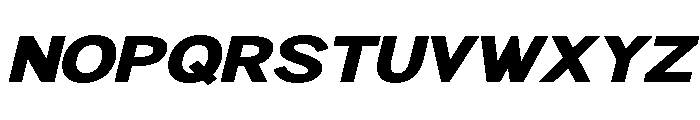 Rathing Black Expanded Italic Font UPPERCASE