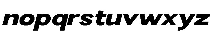 Rathing Black Expanded Italic Font LOWERCASE