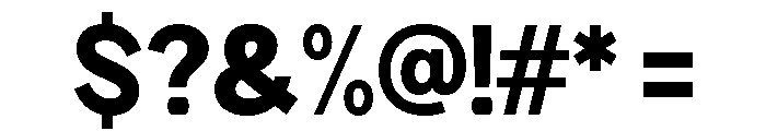 Rathing Black SemiCondensed Font OTHER CHARS
