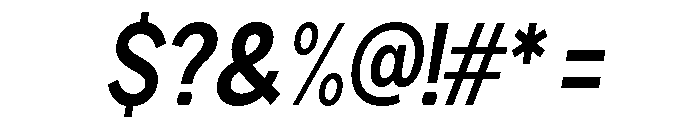 Rathing Bold Condensed Italic Font OTHER CHARS