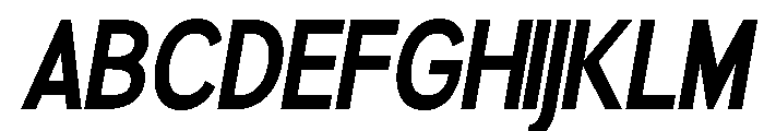 Rathing Bold Condensed Italic Font UPPERCASE