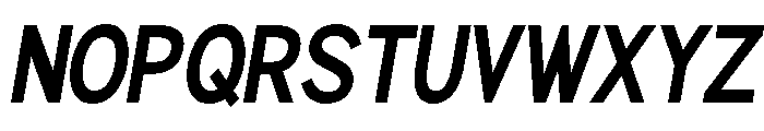 Rathing Bold Condensed Italic Font UPPERCASE