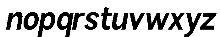 Rathing Bold Condensed Italic Font LOWERCASE