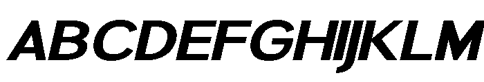 Rathing Bold Expanded Italic Font UPPERCASE