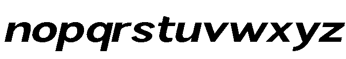 Rathing Bold Expanded Italic Font LOWERCASE