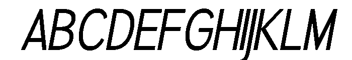 Rathing Condensed Italic Font UPPERCASE