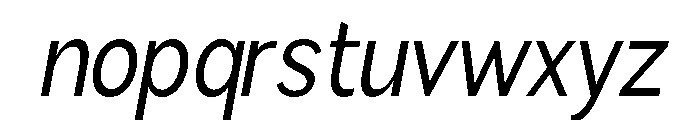 Rathing Condensed Italic Font LOWERCASE