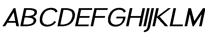 Rathing Expanded Italic Font UPPERCASE