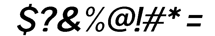 Rathing SemiBold Italic Font OTHER CHARS
