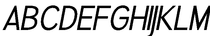 Rathing SemiCondensed Italic Font UPPERCASE
