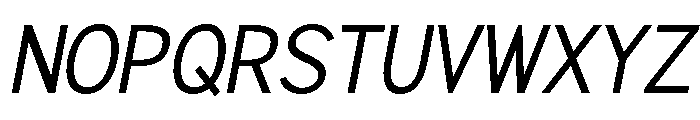 Rathing SemiCondensed Italic Font UPPERCASE
