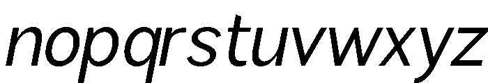 Rathing SemiCondensed Italic Font LOWERCASE