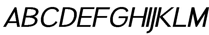 Rathing SemiExpanded Italic Font UPPERCASE